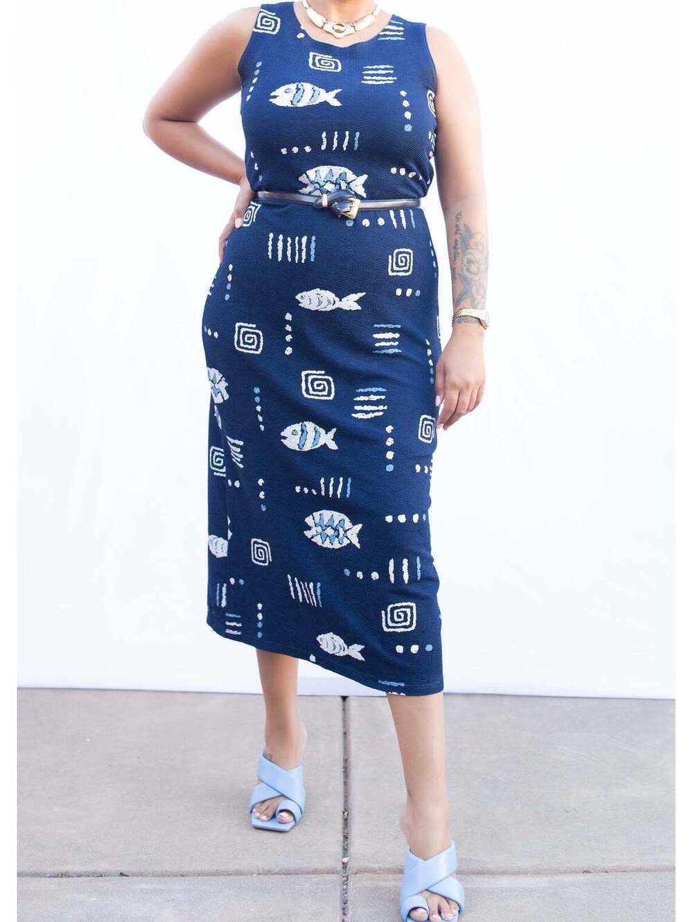 Jamie Nicole Fish Print Dress